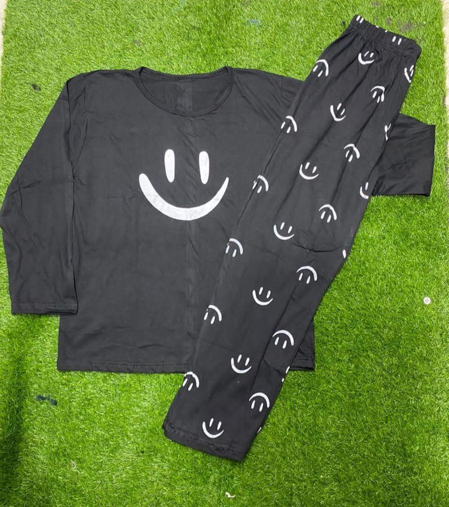 2 Pcs Women's Stitched Cotton Jersey Printed Night Suit